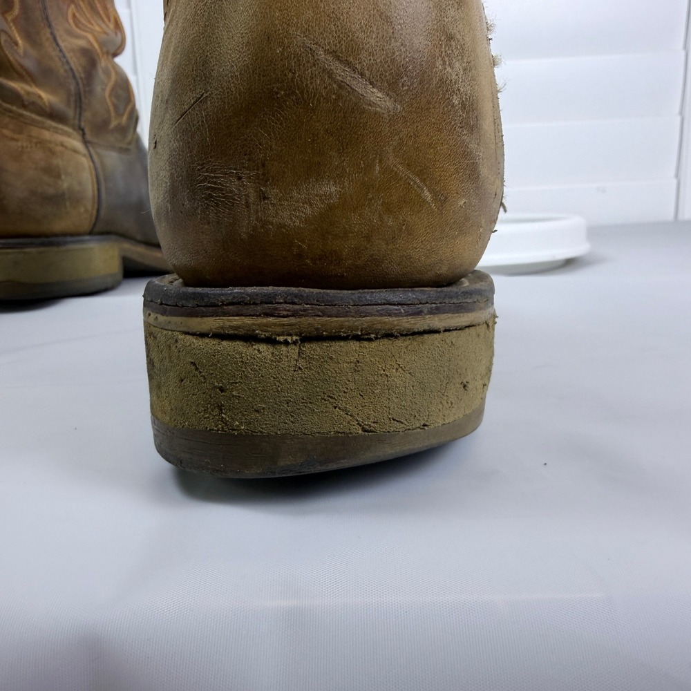 Double-H DH3567 Mens 9.5 2E Steel Toe Western Work Boots Brown Leather USA Made - Picture 14 of 16